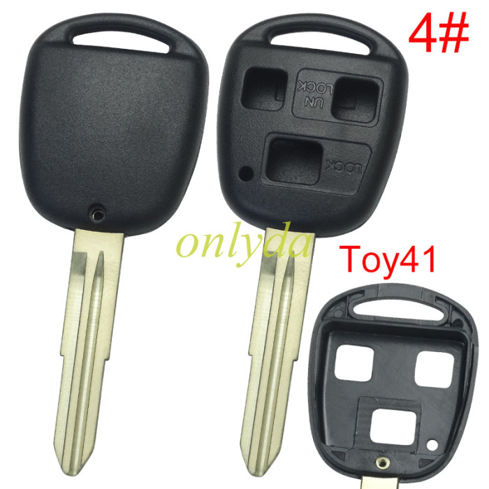 For Toyota 3 Button Remote key blank without badge, pls choose blade model