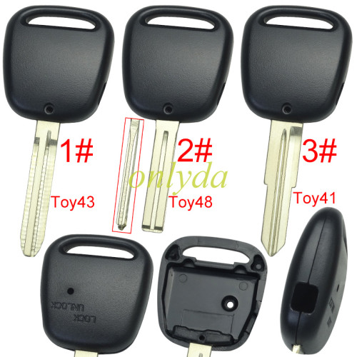 For Toyota 1 button remote key with light hole without badge,pls choose blade model