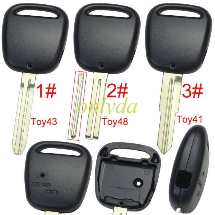 For Toyota 1 button remote key with light hole without badge,pls choose blade model