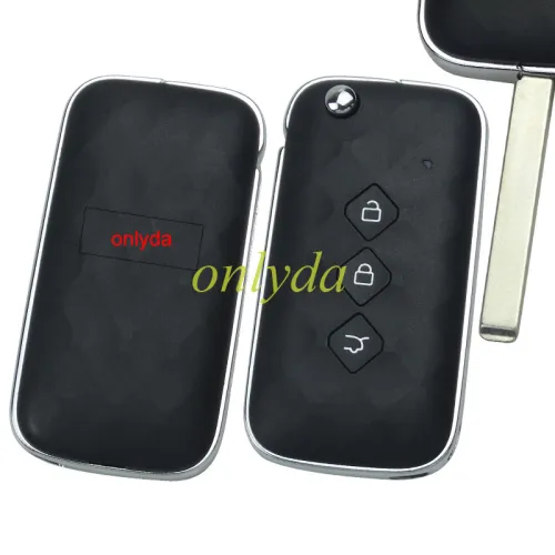Original Chevrolet 3 button remote key shell with cross badge