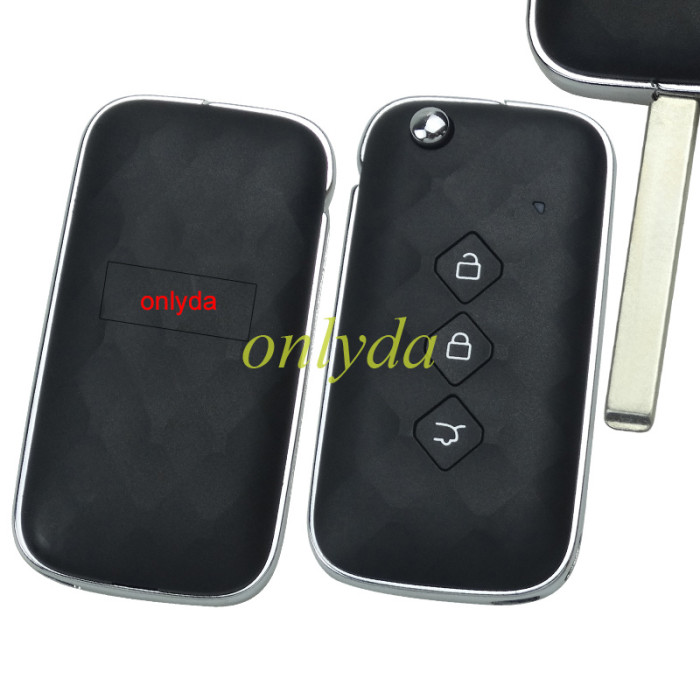 Original Chevrolet 3 button remote key shell with cross badge