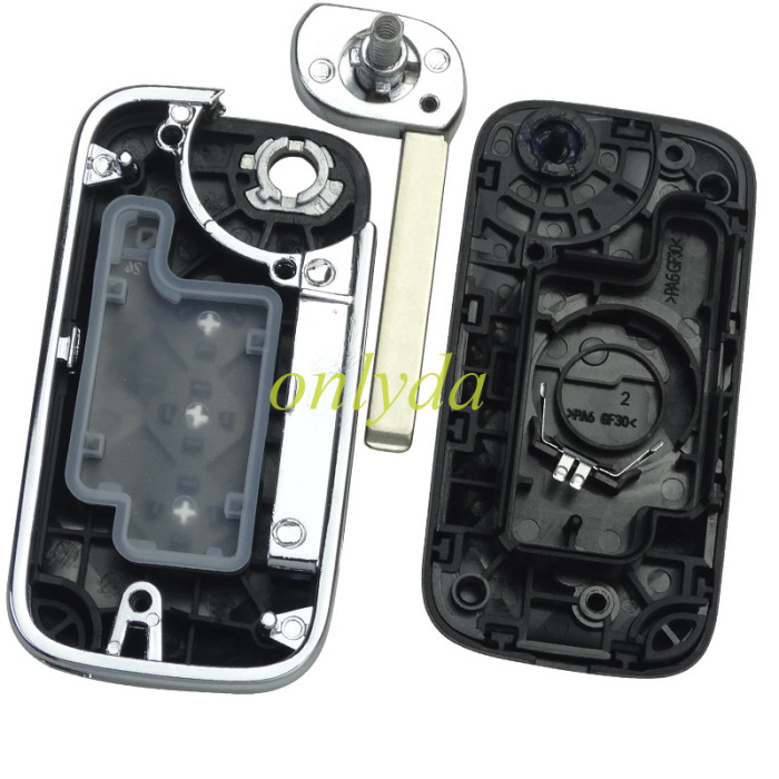 Original Chevrolet 3 button remote key shell with cross badge