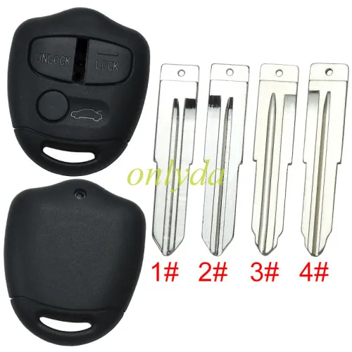 For Mitsubish 3 button remote key blank , without bagde , pls choose blade