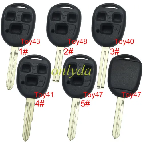 Super Stronger GTL shell  Toyota upgrade 3 button key shell without badge,pls choose blade model