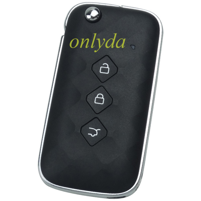 Original Chevrolet 3 button remote key shell with cross badge
