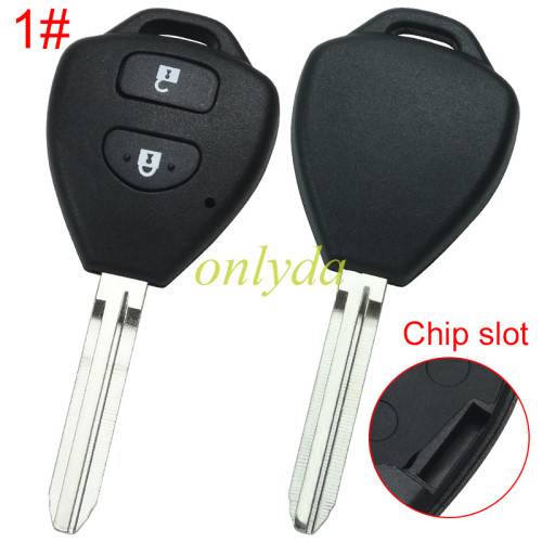 Super Stronger GTL shell  Toyota upgrade  remote key blank with TOY43 blade without badge, pls choose button model