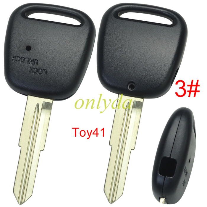 For Toyota 1 button remote key with light hole without badge,pls choose blade model