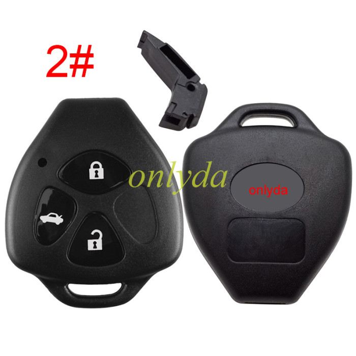 Remote Key Shell Fit For Toyota Without Blade with badge , pls choose button model
