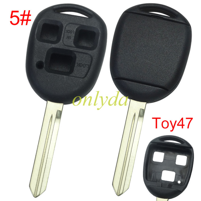 【Super Stronger GTL shell  】Toyota upgrade 3 button key shell without badge,pls choose blade model