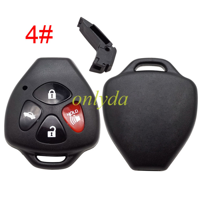 Remote Key Shell Fit For Toyota Without Blade without badge , pls choose button model