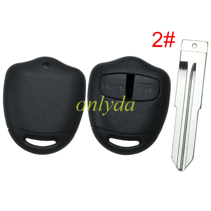 For Mitsubish 2 button remote key blank， without badge  ,pls choose blade