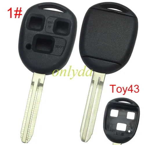 Super Stronger GTL shell  Toyota upgrade 3 button key shell without badge,pls choose blade model