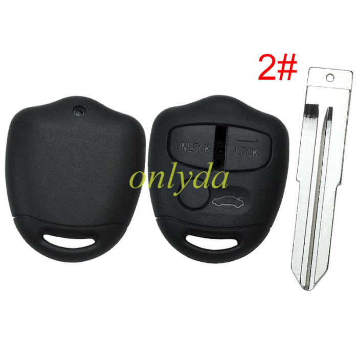 For Mitsubish 3 button remote key blank , without bagde , pls choose blade
