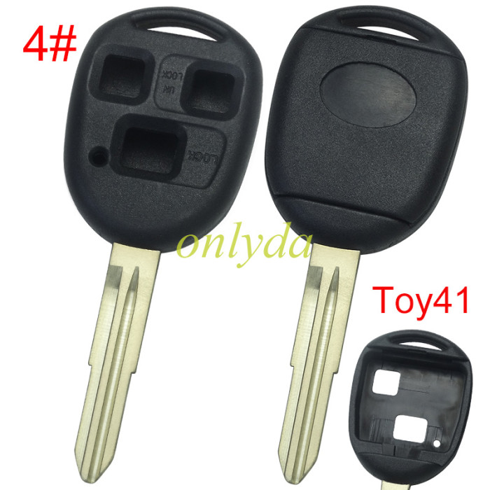 Super Stronger GTL shell  Lexus upgrade 2 button key shell with badge , pls choose blade model