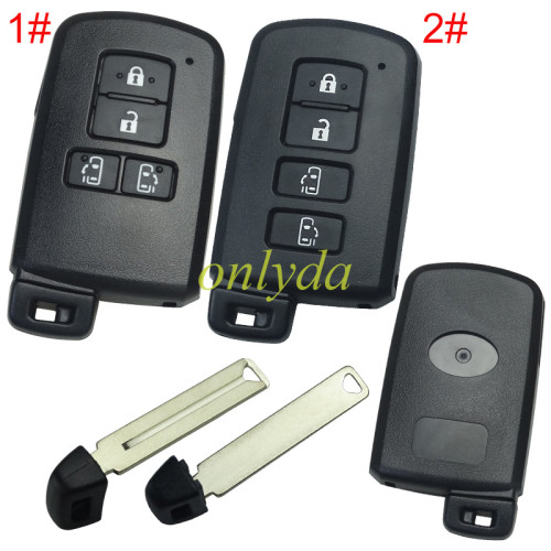 For Toyota  remote key shell ,the button is square with blade with badge , pls choose button model