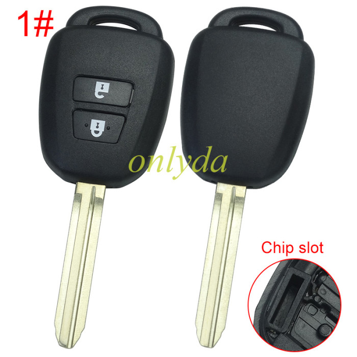 Super Stronger GTL shell  Toyota  remote key blank with Toy43 blade without logo place, pls choose the button