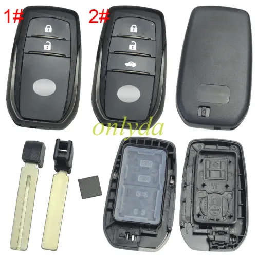 For Toyota  remote key blank  with  blade without badge, pls choose button model