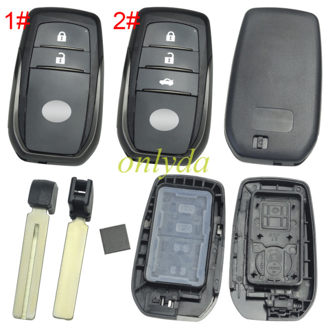 For Toyota  remote key blank  with  blade without badge, pls choose button model