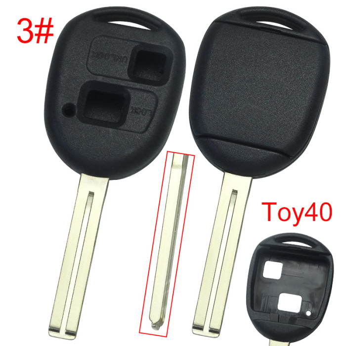 Super Stronger GTL shell  Lexus upgrade 2 button key shell without badge,pls choose blade model