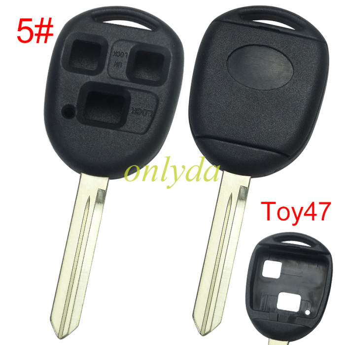Super Stronger GTL shell  Lexus upgrade 2 button key shell with badge , pls choose blade model