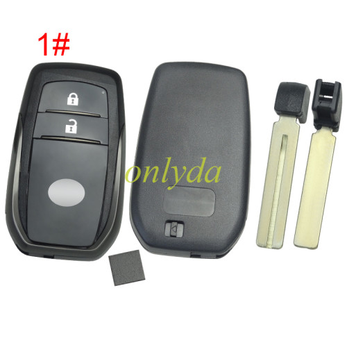 For Toyota  remote key blank  with  blade without badge, pls choose button model