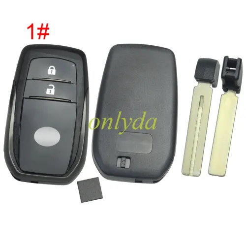 For Toyota  remote key blank  with  blade without badge, pls choose button model