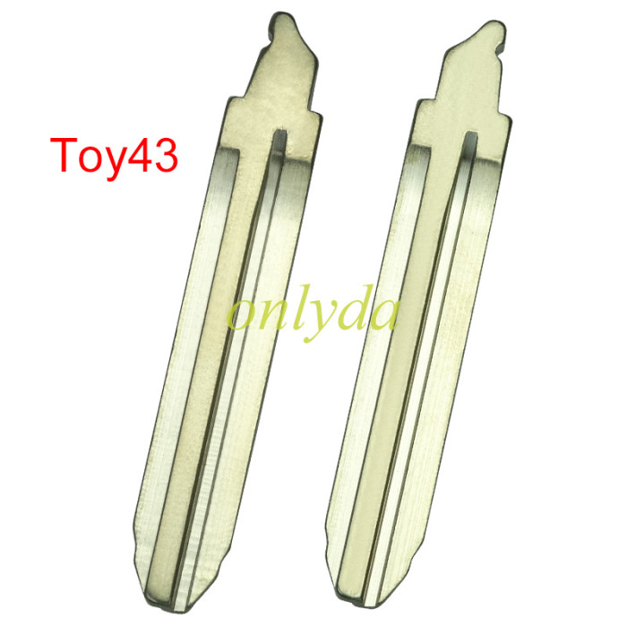 For Toyota  flip remote key blank with Toy43 blade with badge , please choose the button model