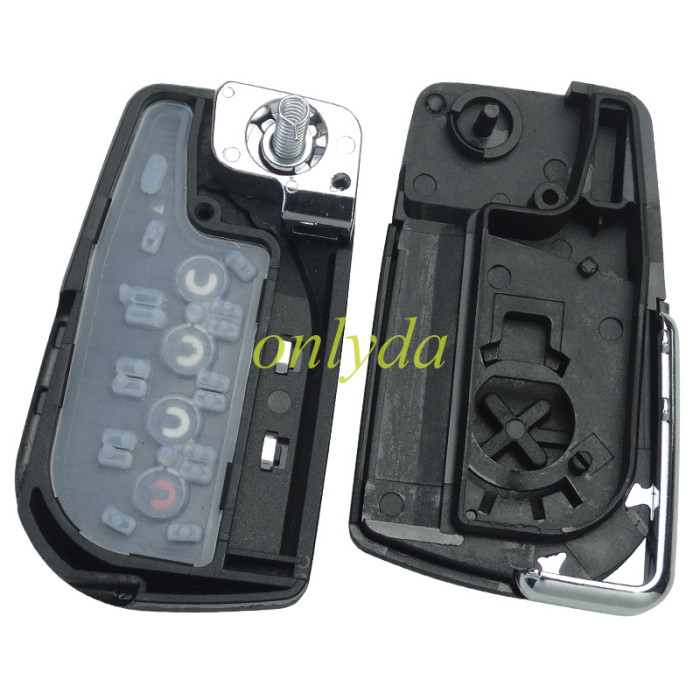 For Toyota  flip remote key blank with Toy43 blade with badge , please choose the button model