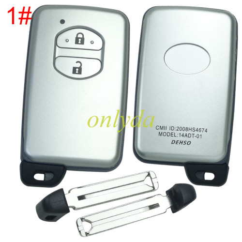 For Toyota  remote key shell with badge with blade , pls choose button model .