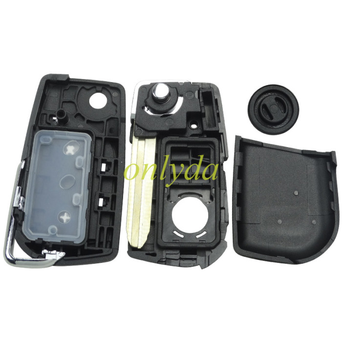 For Toyota  remote key shell  with TOY48 blade  with badge , pls choose button model