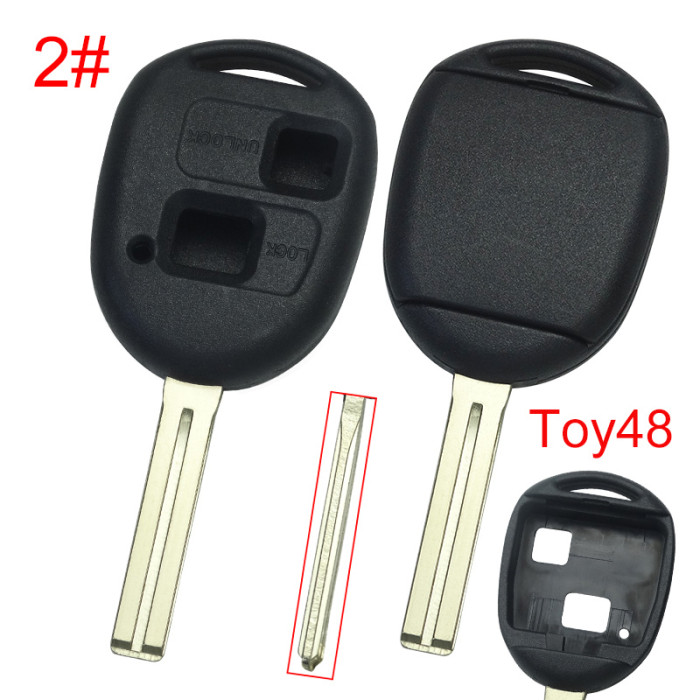 Super Stronger GTL shell  Lexus upgrade 2 button key shell without badge,pls choose blade model