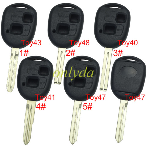 Super Stronger GTL shell  Lexus upgrade 2 button key shell with badge , pls choose blade model