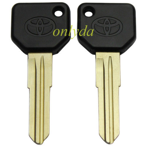 For Toyota transponder key blank  with carbon chip part,with right  blade  with badge