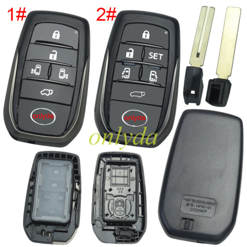 For Toyota remote key shell with badge with blade  ,The back is flat, pls choose button model