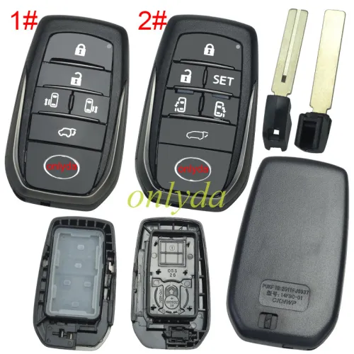 For Toyota remote key shell with badge with blade  ,The back is flat, pls choose button model