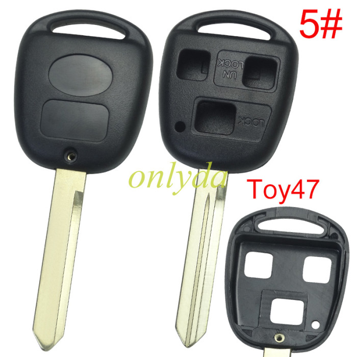 For Lexus 3 Button Remote key blank with badge, pls choose blade model