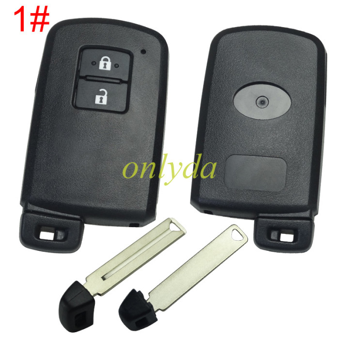 For Toyota  remote key shell with blade with badge  ,the button is square, pls choose button model