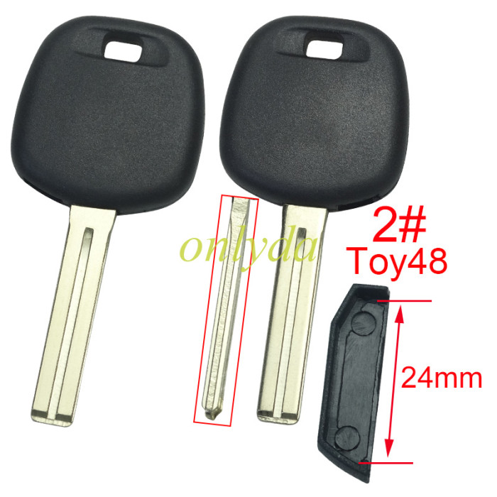 For Toyota transponder key blank  with blade,wihtout badge  Soft plastic handle,1# Toy43 ,2#Toy48,3#Toy40 ,pls choose blade model