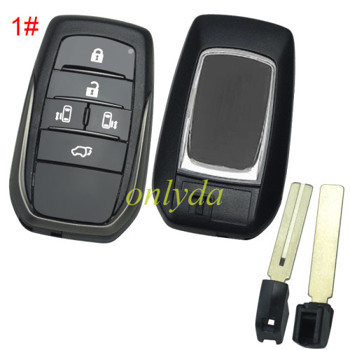 For Toyota  remote key blank  with TOY12 blade without badge,The back is a badge cover， toyota-B63F 13 types of logo back cover to choose, pls choose button model