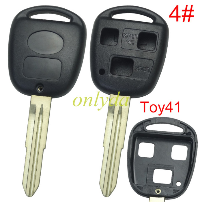 For Lexus 3 Button Remote key blank with badge, pls choose blade model