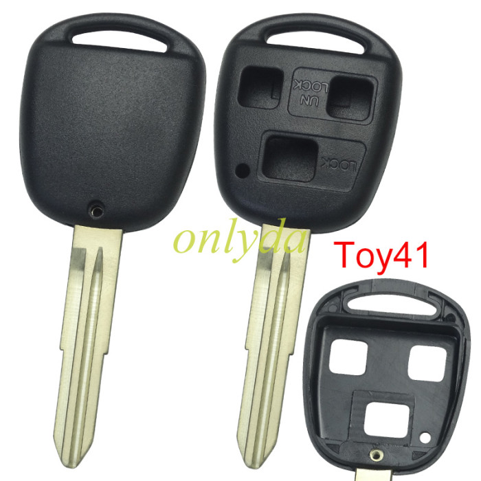 GTL shell for Lexus 3 Button Remote key blank with TOY41-SH3 blade  without badge