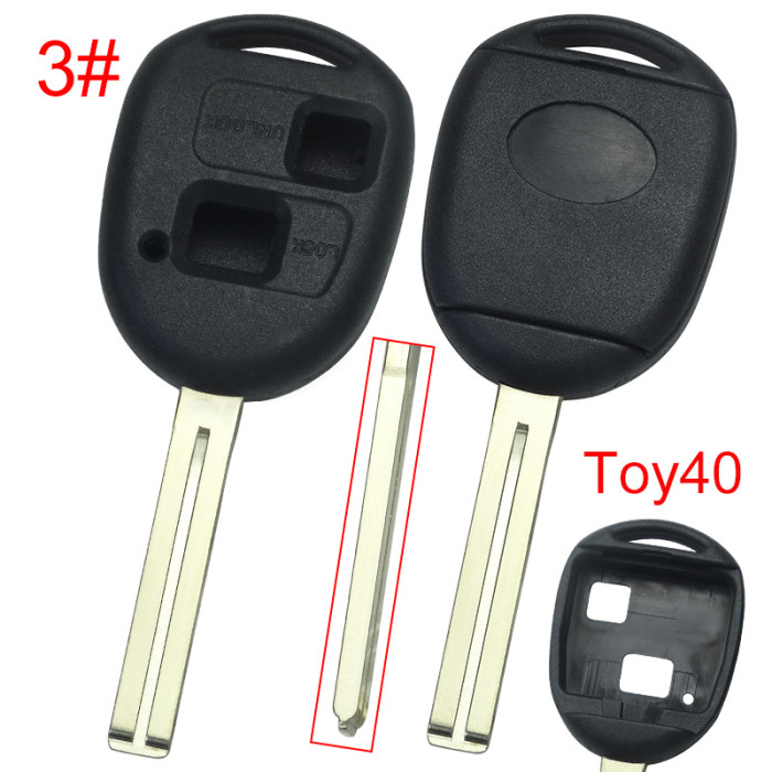 Super Stronger GTL shell  Lexus upgrade 2 button key shell with badge , pls choose blade model