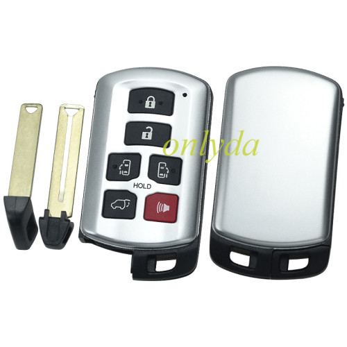 For Toyota Sienna 6 button remote key blank  with blade without badge