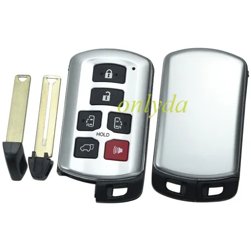 For Toyota Sienna 6 button remote key blank  with blade without badge