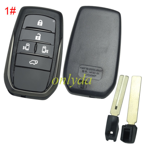 For Toyota remote key shell without badge with blade  ,The back is flat, pls choose button model