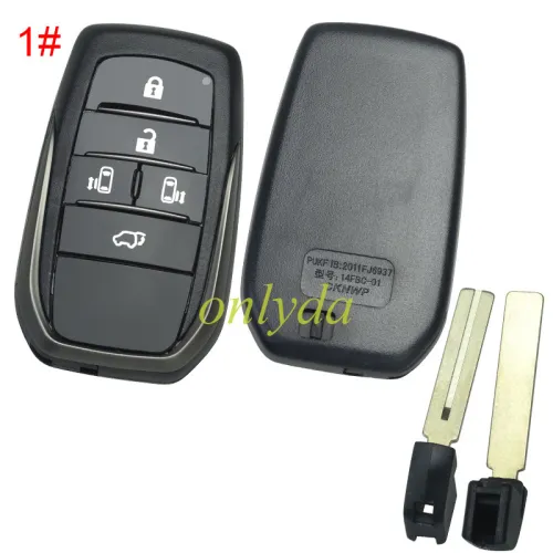 For Toyota remote key shell without badge with blade  ,The back is flat, pls choose button model