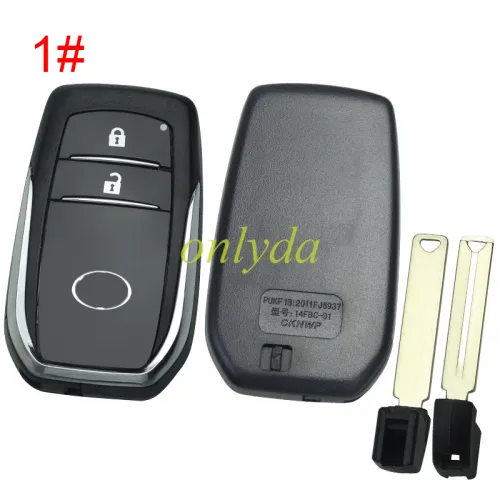 For Toyota remote key shell with badge ,The back is glossy, pls choose button model