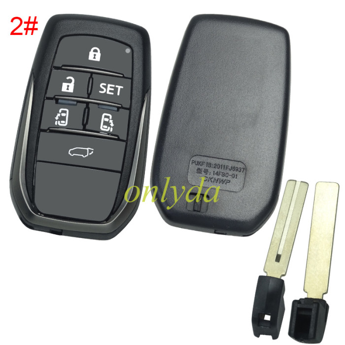 For Toyota remote key shell without badge with blade  ,The back is flat, pls choose button model