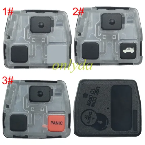 For Lexus Land Cruiser prado 2/3 button remote shell， pls choose model