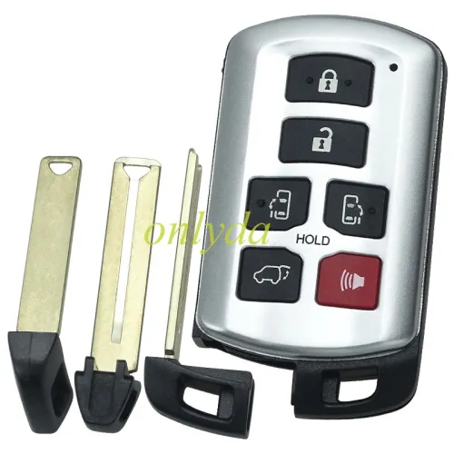 For Toyota Sienna 6 button remote key blank  with blade without badge